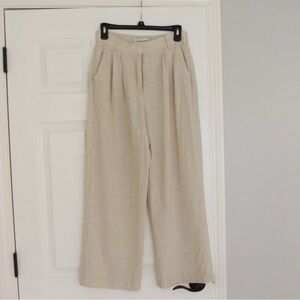 Abercrombie & Fitch Cream Linen Pants